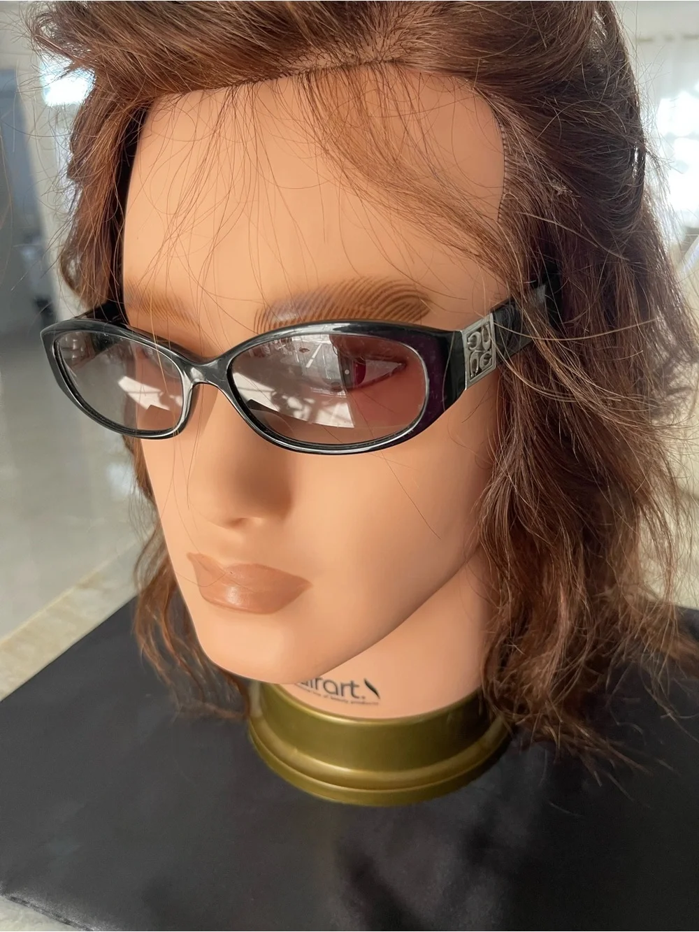 Coach Black Sunglasses with Silver Decorative Temples